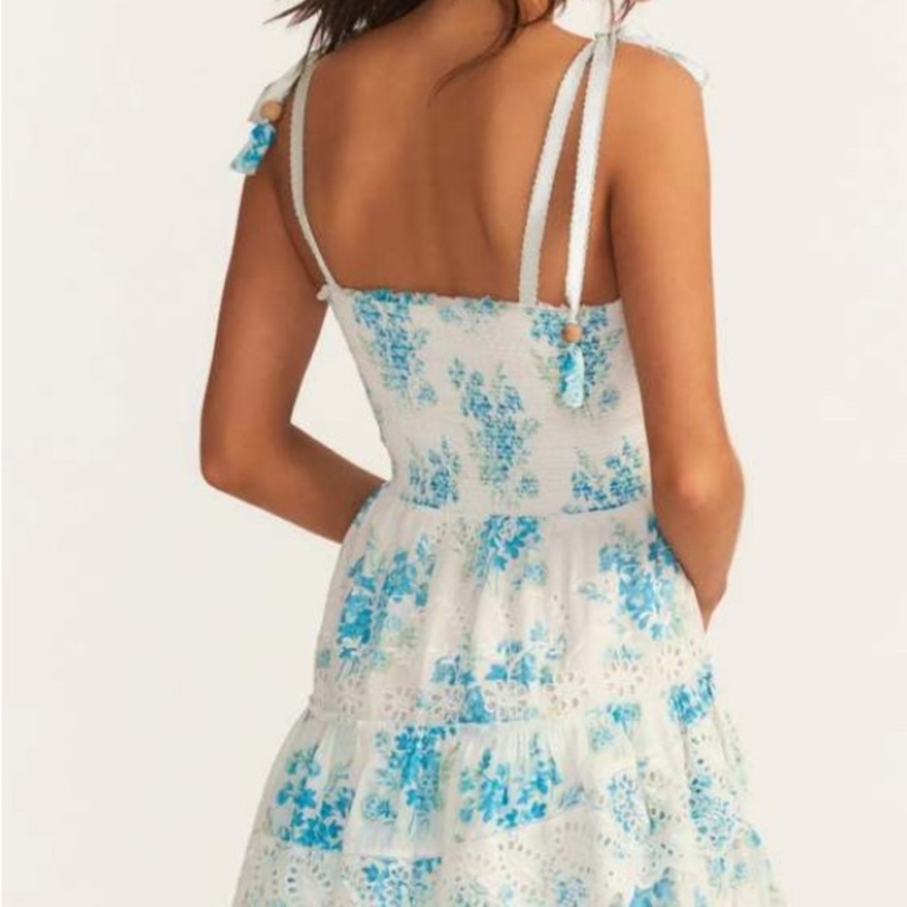 Floral Blue and White Sundress